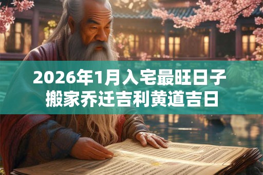 2026年1月入宅最旺日子 搬家乔迁吉利黄道吉日