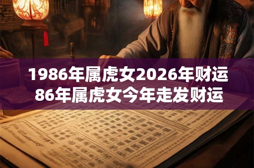 1986年属虎女2026年财运 86年属虎女今年走发财运吗