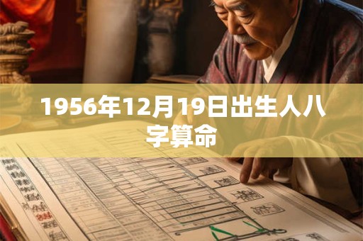 1956年12月19日出生人八字算命