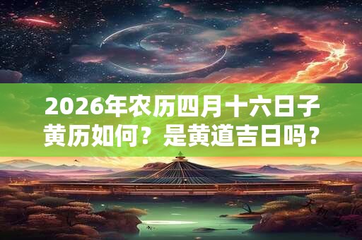 2026年农历四月十六日子黄历如何？是黄道吉日吗？