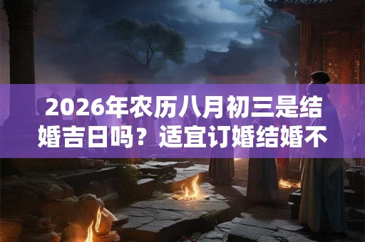 2026年农历八月初三是结婚吉日吗?适宜订婚结婚不 2026年农历八月初三是结婚吉日吗?适宜订婚结婚不