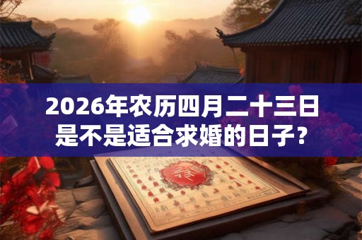 2026年农历四月二十三日是不是适合求婚的日子? 2026年农历四月二十三日是不是适合求婚的日子?