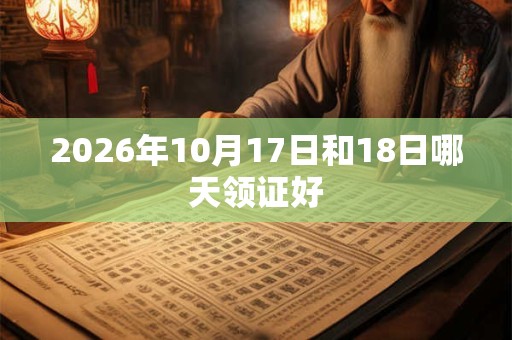 2026年10月17日和18日哪天领证好 2026年10月17日和18日哪天领证好