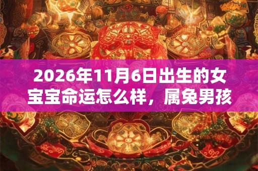 2026年11月6日出生的女宝宝命运怎么样，属兔男孩八字五行命运