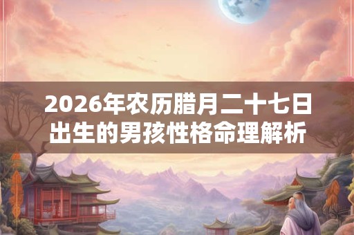 2026年农历腊月二十七日出生的男孩性格命理解析 2026年农历腊月二十七日出生的男孩性格命理解析