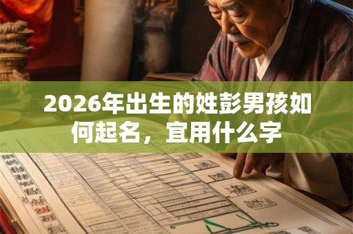 2026年出生的姓彭男孩如何起名,宜用什么字 2026年出生的姓彭男孩如何起名,宜用什么字