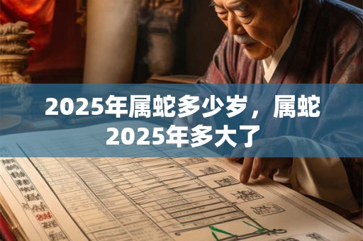 2025年属蛇多少岁,属蛇2025年多大了 2025年属蛇多少岁,属蛇2025年多大了