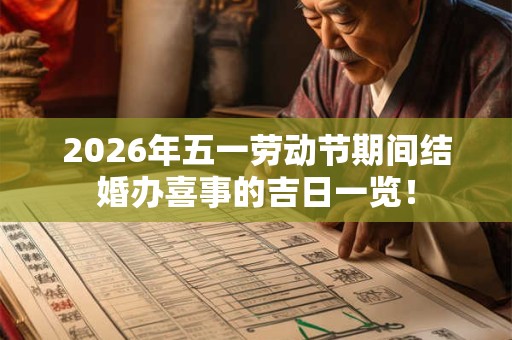 2026年五一劳动节期间结婚办喜事的吉日一览! 2026年五一劳动节期间结婚办喜事的吉日一览!