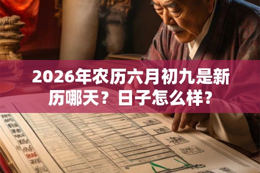 2026年农历六月初九是新历哪天?日子怎么样? 2026年农历六月初九是新历哪天?日子怎么样?