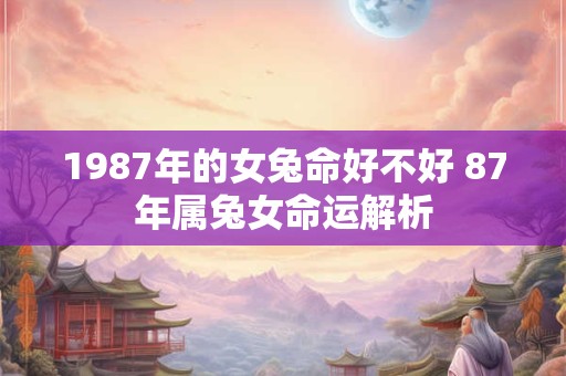 1987年的女兔命好不好 87年属兔女命运解析 1987年的女兔命好不好 87年属兔女命运解析