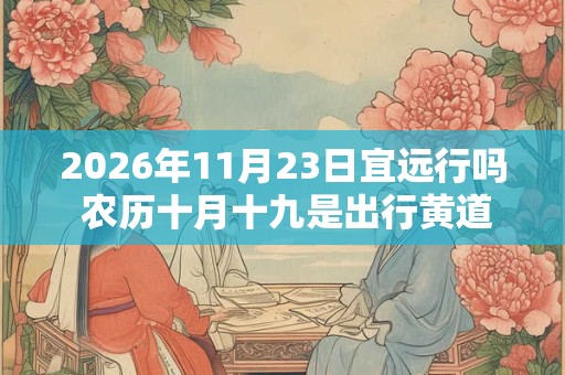 2026年11月23日宜远行吗 农历十月十九是出行黄道吉日吗