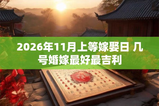 2026年11月上等嫁娶日 几号婚嫁最好最吉利 2026年11月上等嫁娶日 几号婚嫁最好最吉利