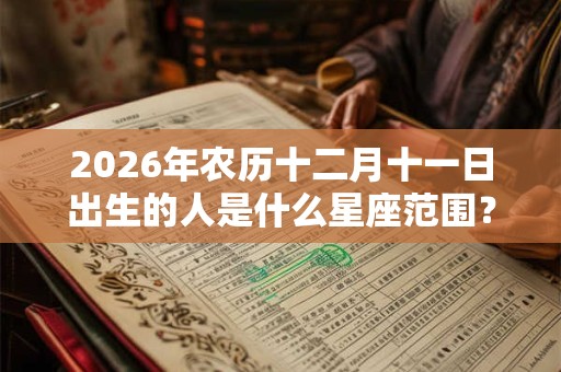 2026年农历十二月十一日出生的人是什么星座范围？