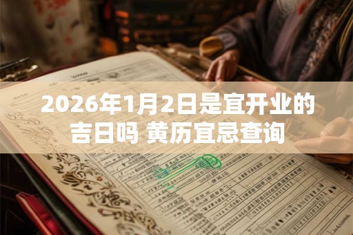 2026年1月2日是宜开业的吉日吗 黄历宜忌查询
