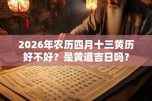 2026年农历四月十三黄历好不好?是黄道吉日吗? 2026年农历四月十三黄历好不好?是黄道吉日吗?
