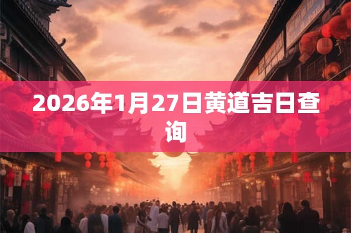 2026年1月27日黄道吉日查询 2026年1月27日黄道吉日查询