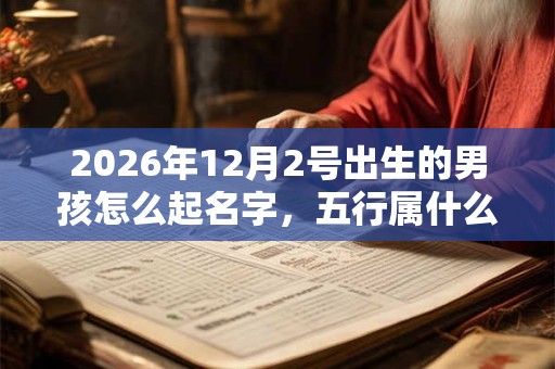 2026年12月2号出生的男孩怎么起名字,五行属什么 2026年12月2号出生的男孩怎么起名字,五行属什么