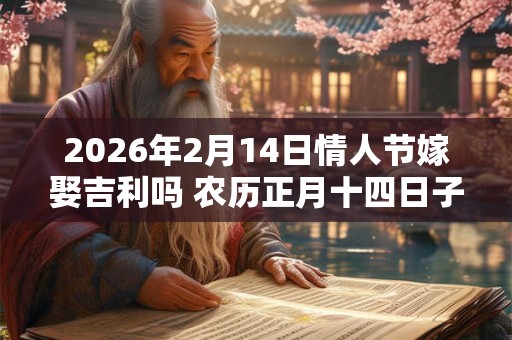 2026年2月14日情人节嫁娶吉利吗 农历正月十四日子如何