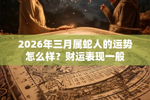 2026年三月属蛇人的运势怎么样?财运表现一般 2026年三月属蛇人的运势怎么样?财运表现一般
