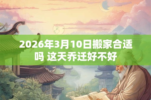 2026年3月10日搬家合适吗 这天乔迁好不好 2026年3月10日搬家合适吗 这天乔迁好不好
