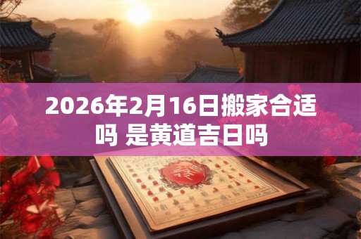 2026年2月16日搬家合适吗 是黄道吉日吗