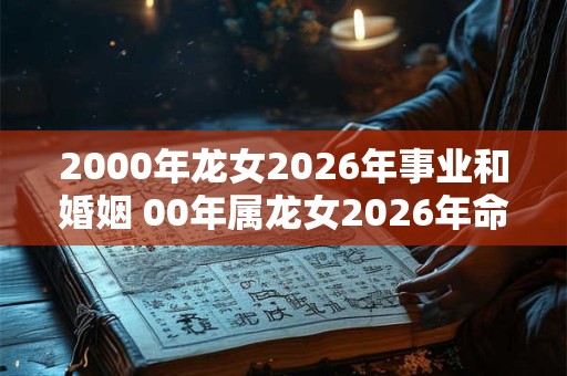2000年龙女2026年事业和婚姻 00年属龙女2026年命运运势怎么样 2000年龙女2026年事业和婚姻 00年属龙女2026年命运运势怎么样