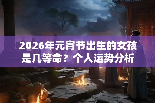 2026年元宵节出生的女孩是几等命?个人运势分析 2026年元宵节出生的女孩是几等命?个人运势分析