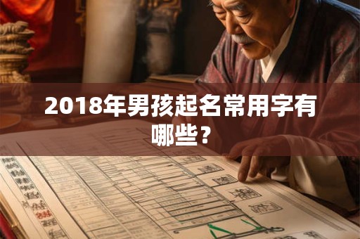 2018年男孩起名常用字有哪些? 2018年男孩起名常用字有哪些?