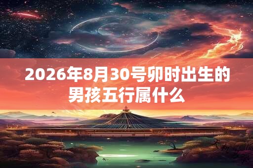 2026年8月30号卯时出生的男孩五行属什么