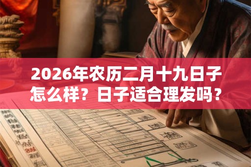 2026年农历二月十九日子怎么样?日子适合理发吗? 2026年农历二月十九日子怎么样?日子适合理发吗?