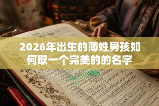2026年出生的薄姓男孩如何取一个完美的的名字 2026年出生的薄姓男孩如何取一个完美的的名字