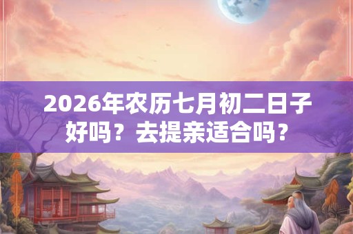 2026年农历七月初二日子好吗?去提亲适合吗? 2026年农历七月初二日子好吗?去提亲适合吗?