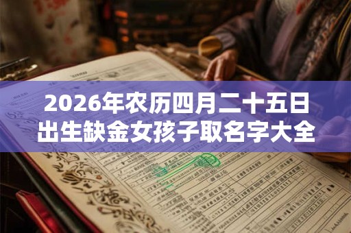 2026年农历四月二十五日出生缺金女孩子取名字大全 2026年农历四月二十五日出生缺金女孩子取名字大全
