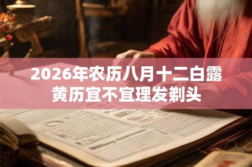 2026年农历八月十二白露黄历宜不宜理发剃头 2026年农历八月十二白露黄历宜不宜理发剃头