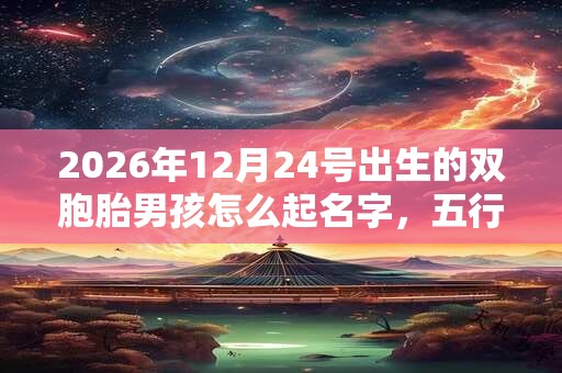 2026年12月24号出生的双胞胎男孩怎么起名字，五行属什么