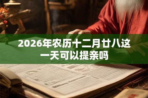 2026年农历十二月廿八这一天可以提亲吗 2026年农历十二月廿八这一天可以提亲吗
