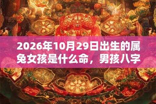 2026年10月29日出生的属兔女孩是什么命,男孩八字命运分析 2026年10月29日出生的属兔女孩是什么命,男孩八字命运分析