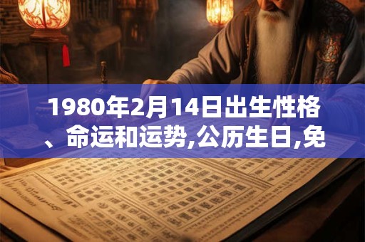 1980年2月14日出生性格、命运和运势,公历生日,免费算命 1980年2月14日出生性格、命运和运势,公历生日,免费算命