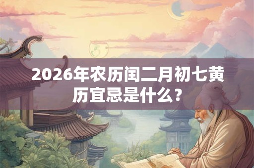 2026年农历闰二月初七黄历宜忌是什么？