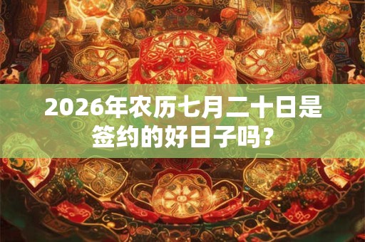 2026年农历七月二十日是签约的好日子吗？