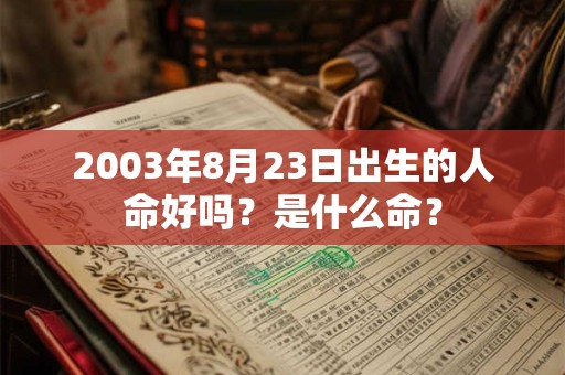 2003年8月23日出生的人命好吗?是什么命? 2003年8月23日出生的人命好吗?是什么命?