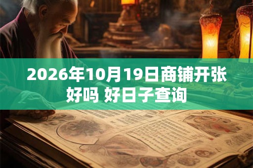 2026年10月19日商铺开张好吗 好日子查询 2026年10月19日商铺开张好吗 好日子查询