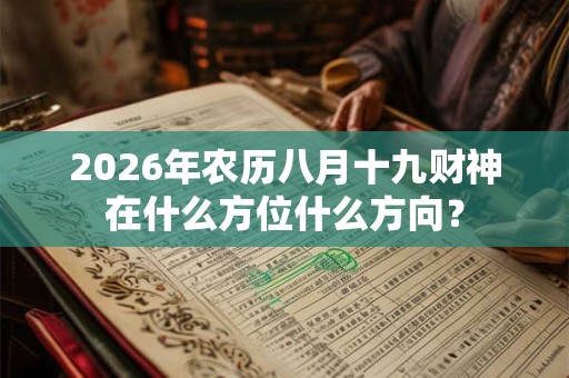 2026年农历八月十九财神在什么方位什么方向? 2026年农历八月十九财神在什么方位什么方向?