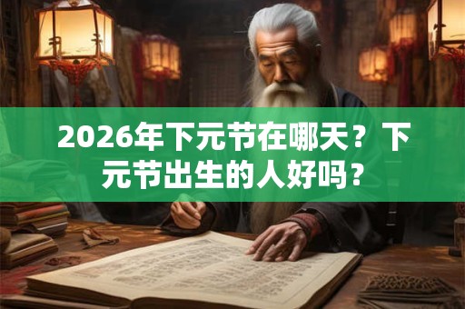2026年下元节在哪天?下元节出生的人好吗? 2026年下元节在哪天?下元节出生的人好吗?