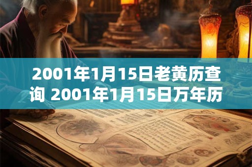 2001年1月15日老黄历查询 2001年1月15日万年历黄道吉日 2001年1月15日老黄历查询 2001年1月15日万年历黄道吉日