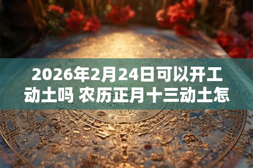 2026年2月24日可以开工动土吗 农历正月十三动土怎么样
