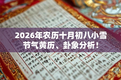 2026年农历十月初八小雪节气黄历、卦象分析! 2026年农历十月初八小雪节气黄历、卦象分析!