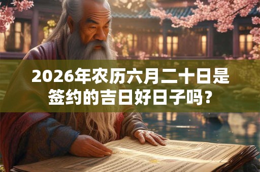 2026年农历六月二十日是签约的吉日好日子吗？