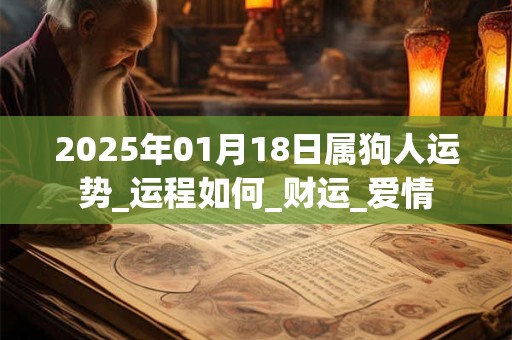 2025年01月18日属狗人运势_运程如何_财运_爱情 2025年01月18日属狗人运势_运程如何_财运_爱情