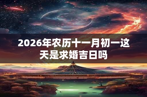 2026年农历十一月初一这天是求婚吉日吗